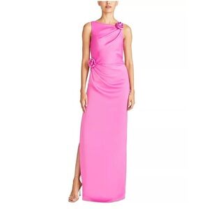 🎀 ML MONIQUE LHUILLIER Leela GOWN DRESS Sz 14 Like New MOB MOG Guest 🎀